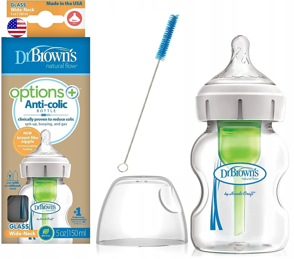 Dr. Browns Crystal Wide Mouth Bottle buteliukas 150 ml