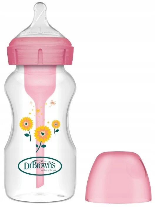 Dr. Brown's kūdikių buteliukas PP rožinis 240ml 1vnt