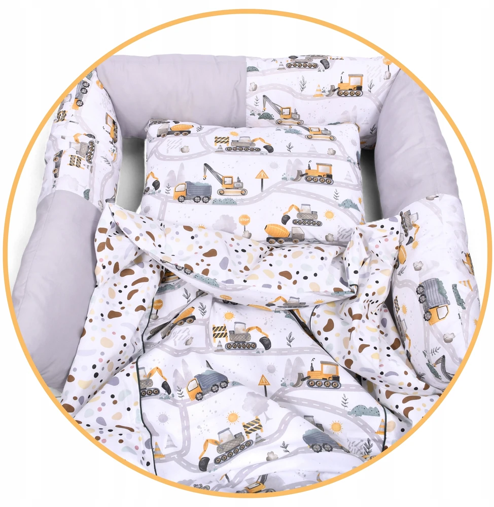 Dreamland Medic COTTON vaikiškos patalynės ekskavatoriai savivarčiai statybvietė 135x100 LENKIJA