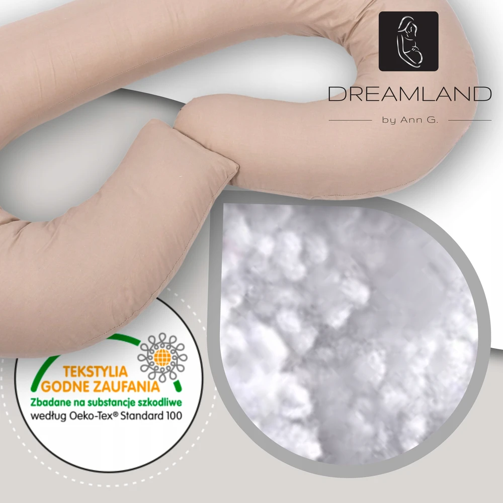 Dreamland Medic Nėštumo pagalvė, miegui skirta nėščiosioms, C tipo pagalvė + priedai