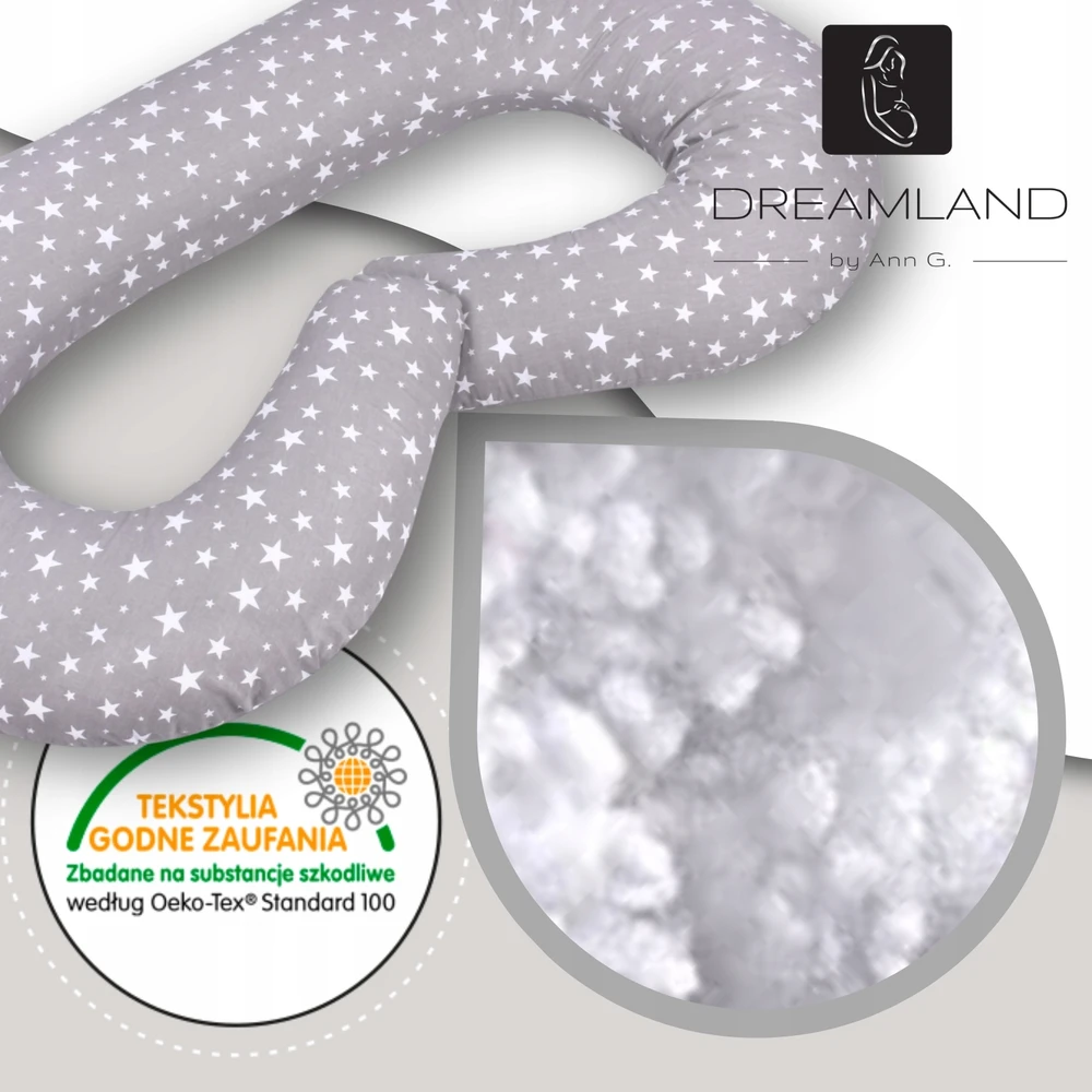 Dreamland Medic Nėštumo pagalvė, nėščiosioms miegui, kruasanas nėščiosioms, maitinimui