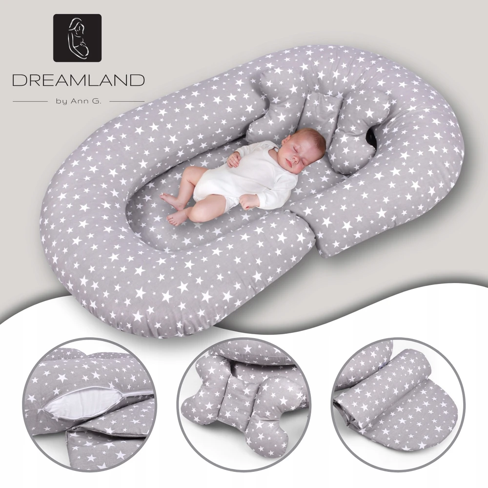 Dreamland Medic Nėštumo pagalvė, nėščiosioms miegui, kruasanas nėščiosioms, maitinimui