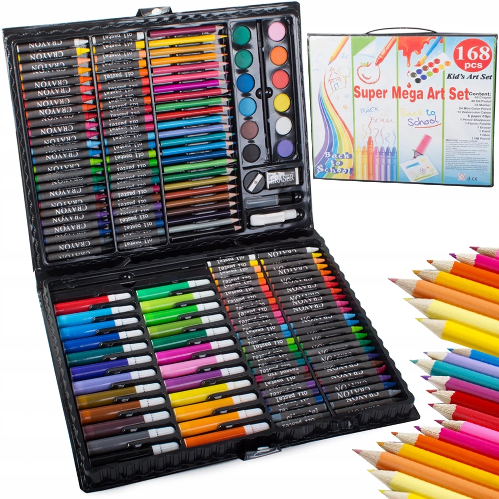 Dreamline Art Set Crayons Paints Markers 168 vnt. lagamine 3 metai +