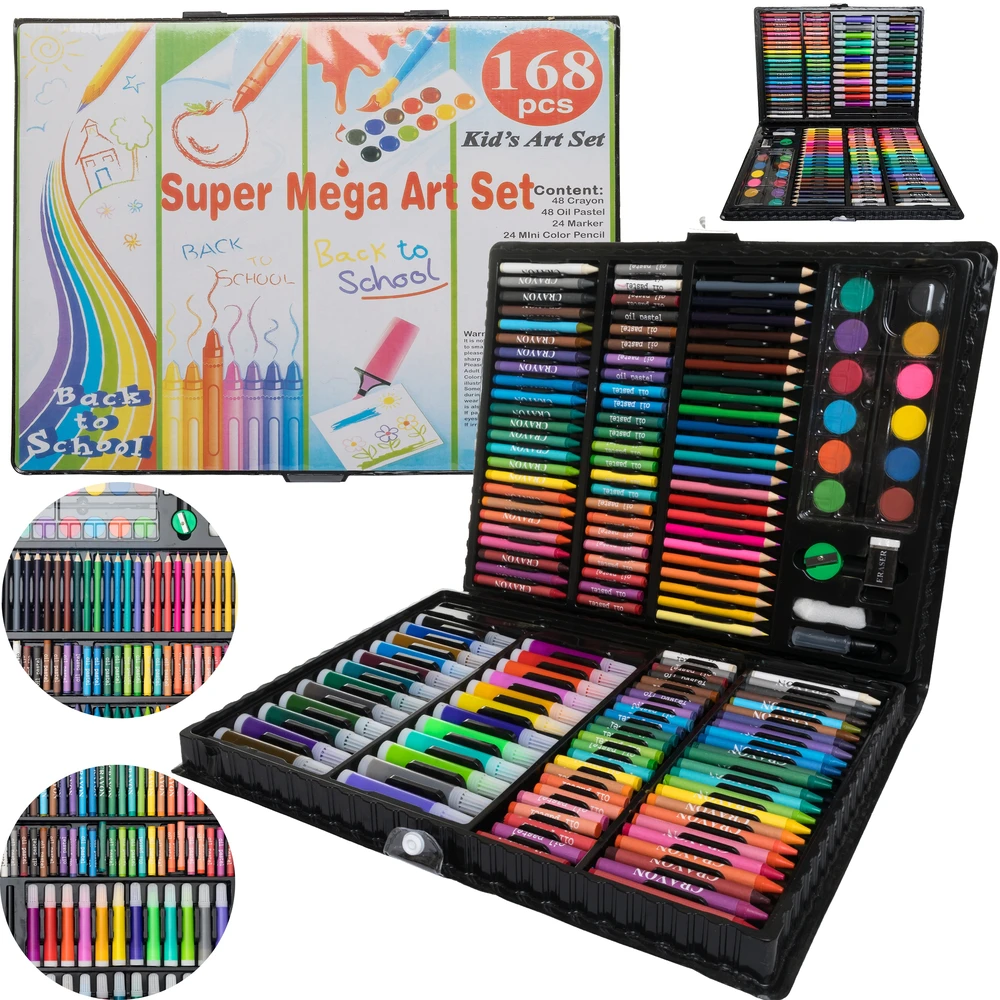 Dreamline Art Set Crayons Paints Markers 168 vnt. lagamine 3 metai +