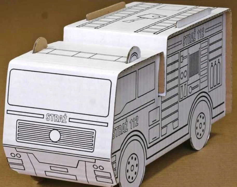 DreamLine DAŽYMO KARTONO AUTOMOBILIŲ FIRE BRITAIN