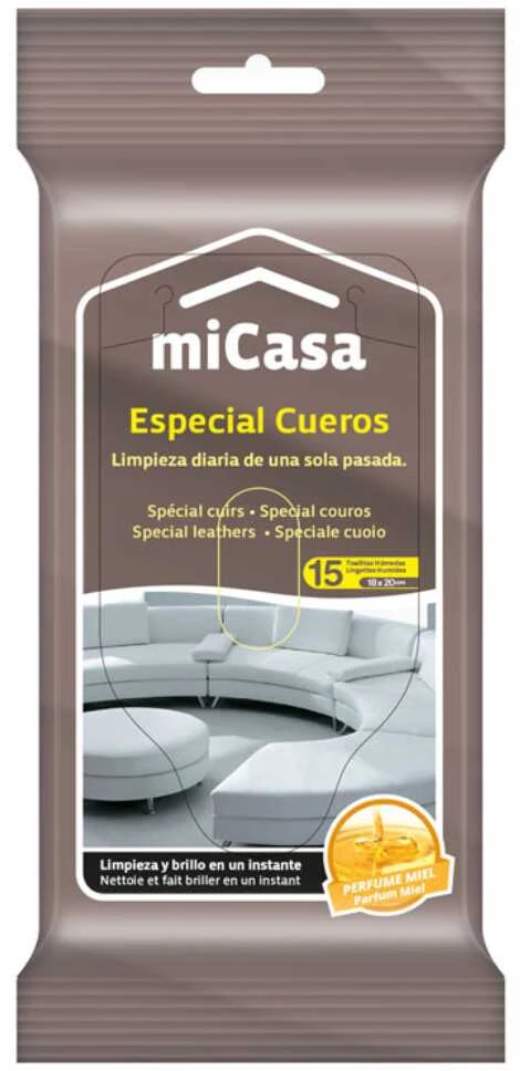 Novita Drėgnos servetėlės odos gaminiams Micasa 15vnt.