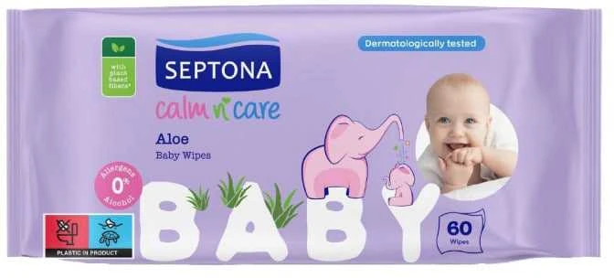 Drėgnos servetėlės visai šeimai Septona Aloe Vera 60vnt