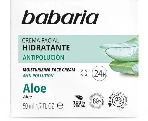 Babaria Aloe Vera Face Kreminis drėkinantis veido kremas, 50 ml