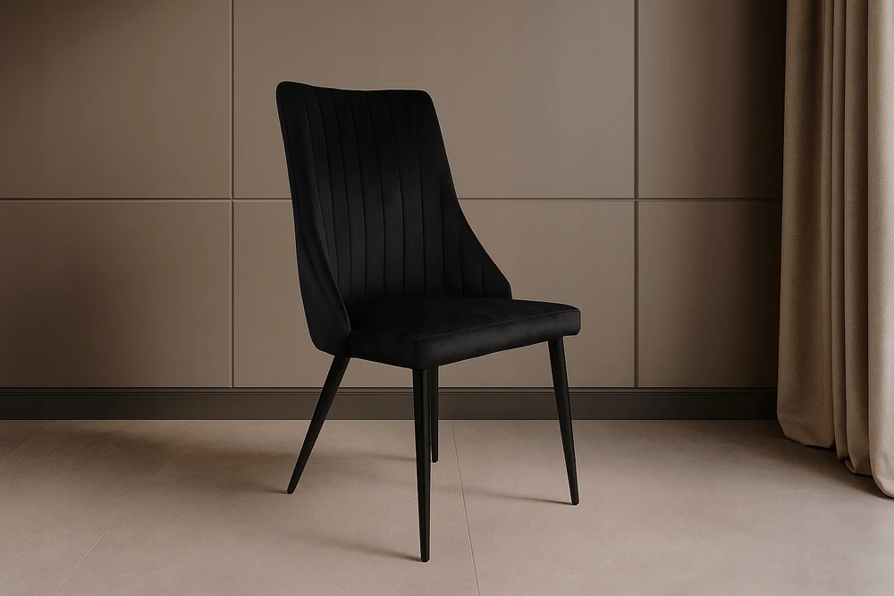 Drewik MINŠTA KĖDĖ, ELEGANTAS FOTOTELIS VIRTUVEI, VALGOMUI IR SVETAINEI, Juodas