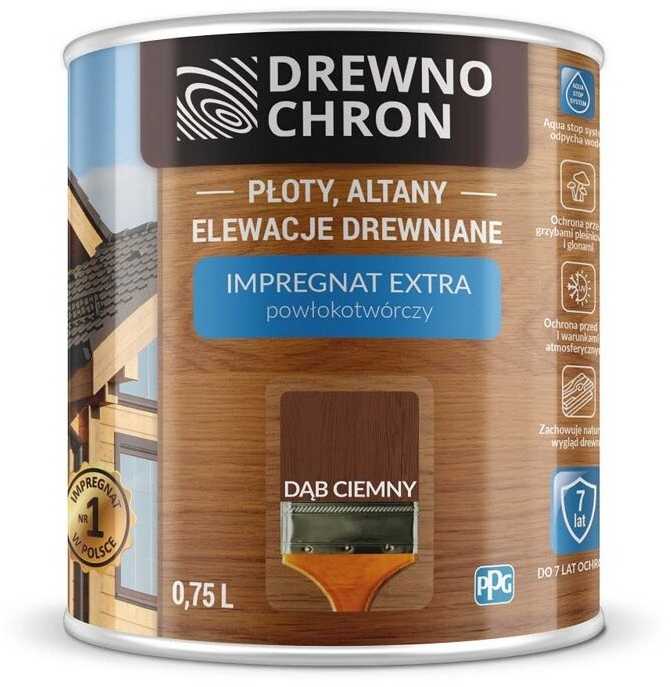 Drewnochron, impregnantas "formuojantis plėvelę" | 0,75 ltr tamsus ąžuolas