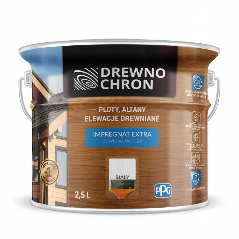 Drewnochron, impregnantas "formuojantis plėvelę" | 2,5 ltr baltas