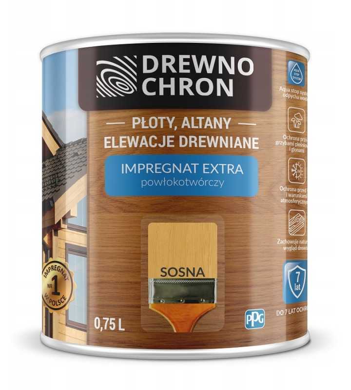 Drewnochron, impregnantas "formuojantis plėvelę" | 0,75 ltr pušis