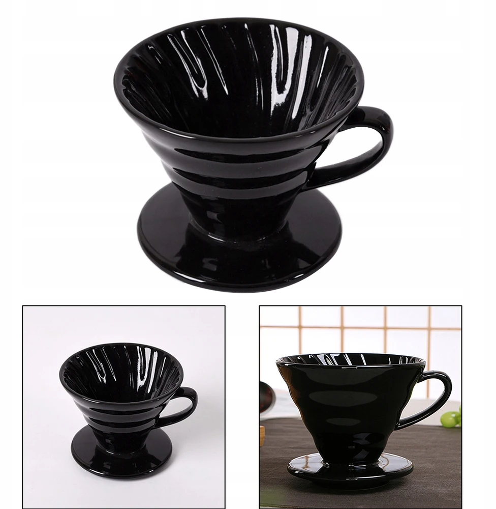 Dripper Cup Tea Pour Blac keramikinis kavos filtras