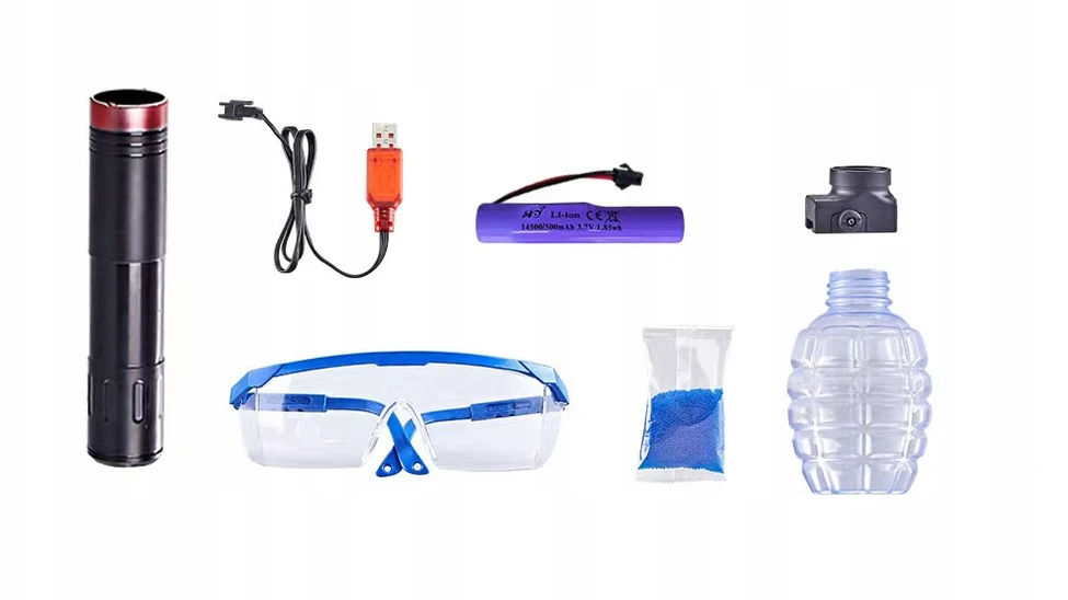 Drobiazgarnia DIDELIS ELEKTRINIS ŠAUTUVAS GELINIŲ RUTULIŲ AUTOMATINIS DIDELIS RINKINYS 75 CM