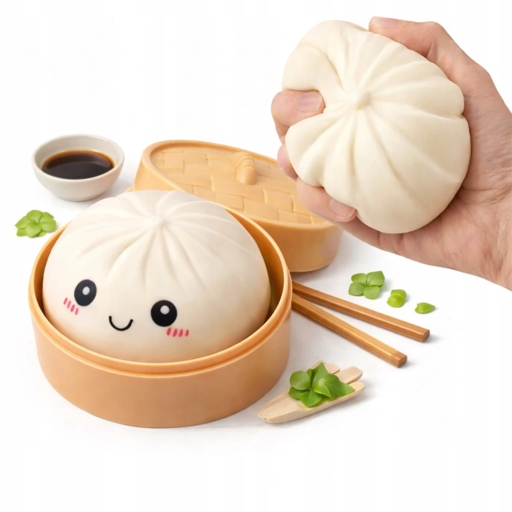 Drobiazgarnia Didelis Squishy Dumpling XXL, antistresinis Slow Rising koldūno rankena