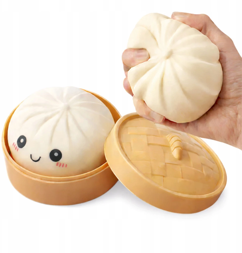 Drobiazgarnia Didelis Squishy Dumpling XXL, antistresinis Slow Rising koldūno rankena