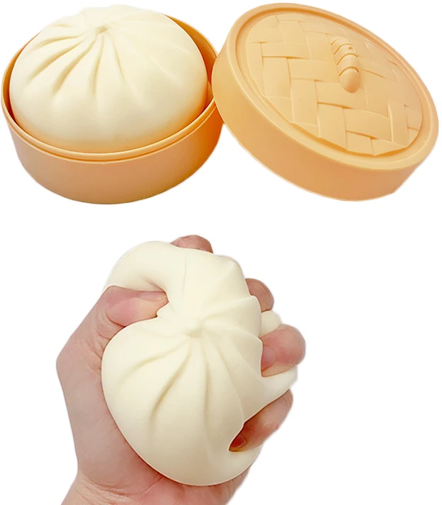 Drobiazgarnia Didelis Squishy Dumpling XXL, antistresinis Slow Rising koldūno rankena