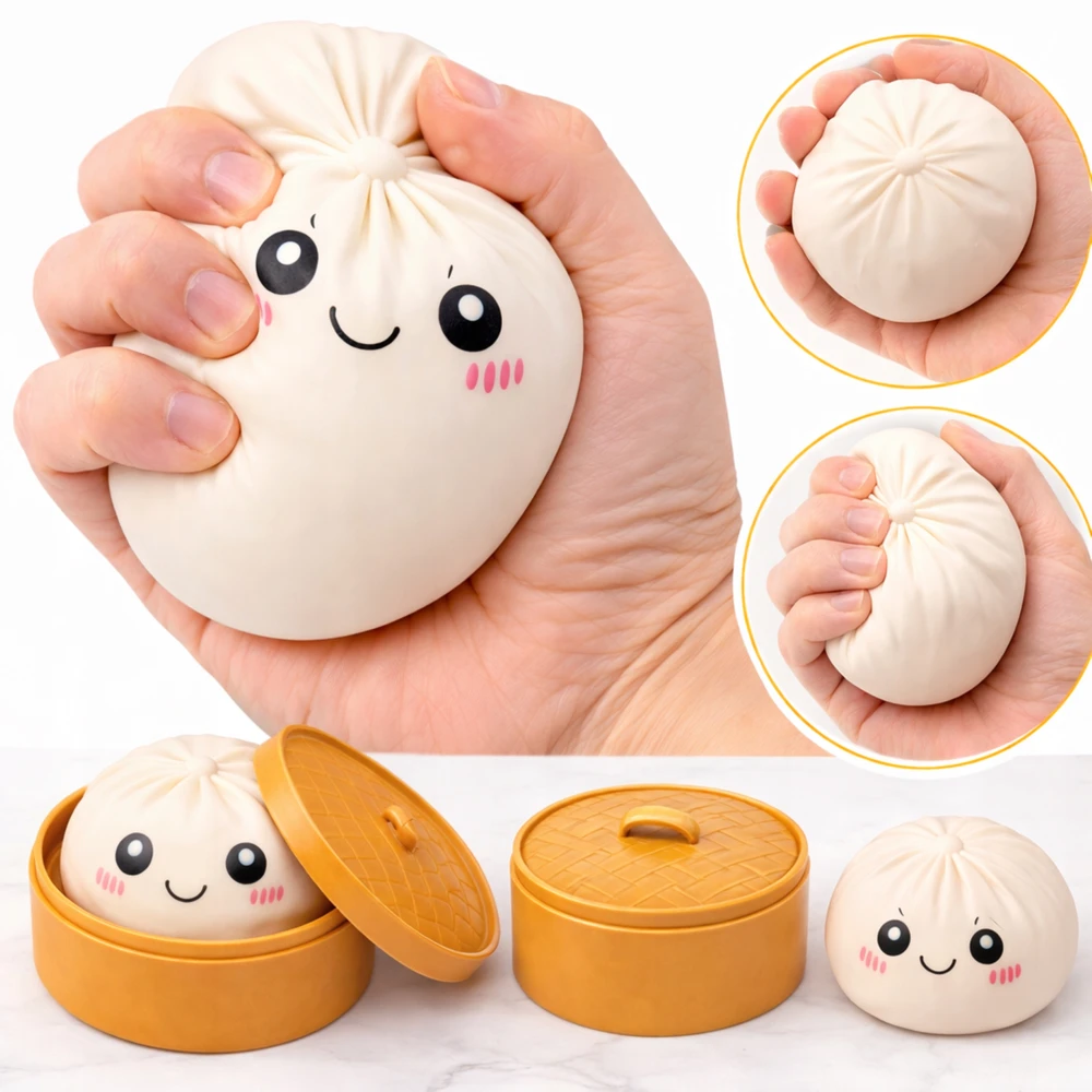 Drobiazgarnia Didelis Squishy Dumpling XXL, antistresinis Slow Rising koldūno rankena