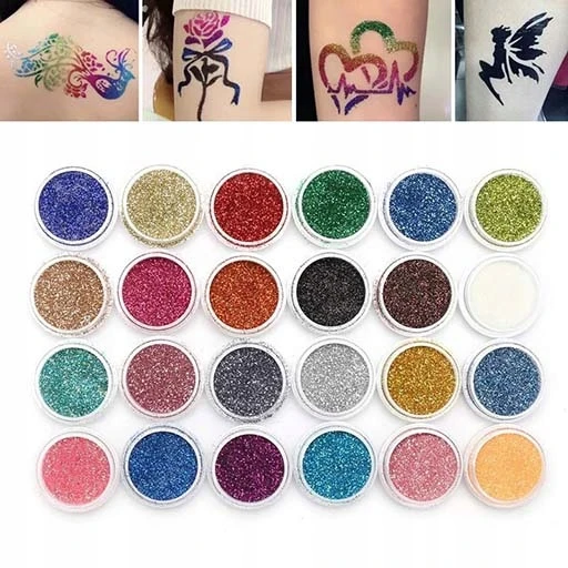 Drobiazgarnia DIDELIS TATUiruočių rinkinys, ŠABLONAI, GLITTER TATUiruotės, PLAUNAMI GLITTER