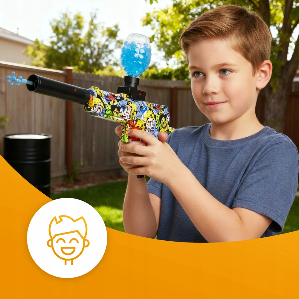 Drobiazgarnia GEL BB GUN AUTOMATINIS ŠAUTUVAS DIDELIS XL RINKINYS + 1000 KAMULIŲ