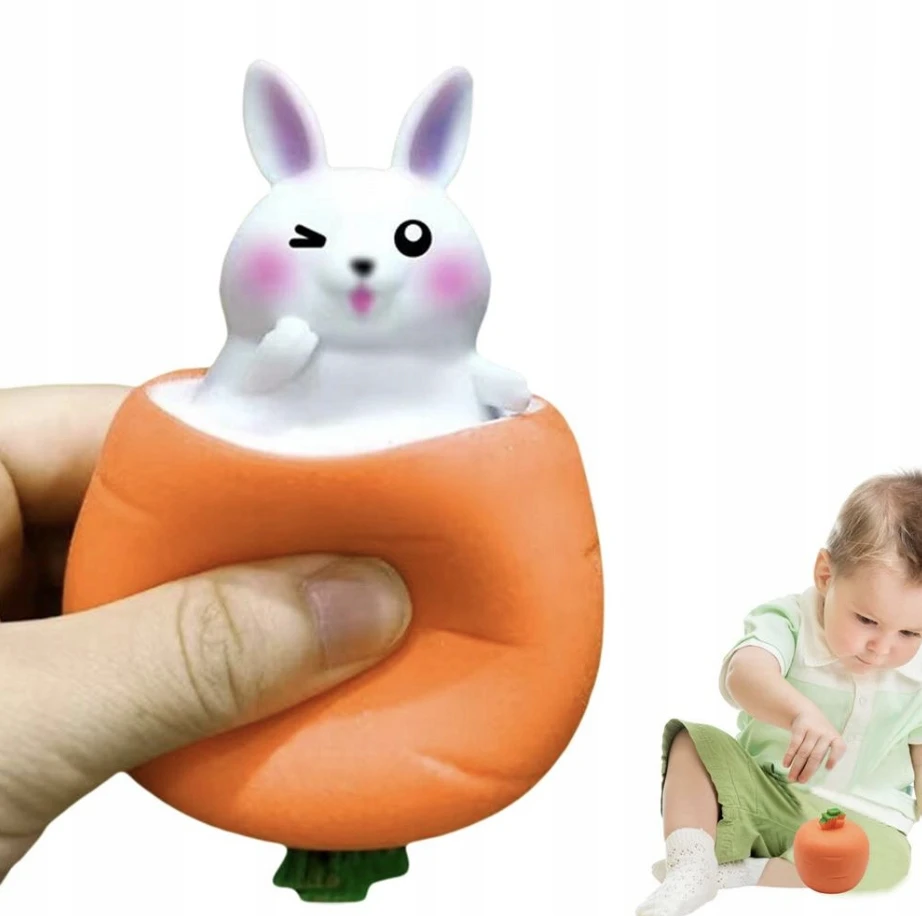 Drobiazgarnia Gniotek squishy antistresinė triušio morka