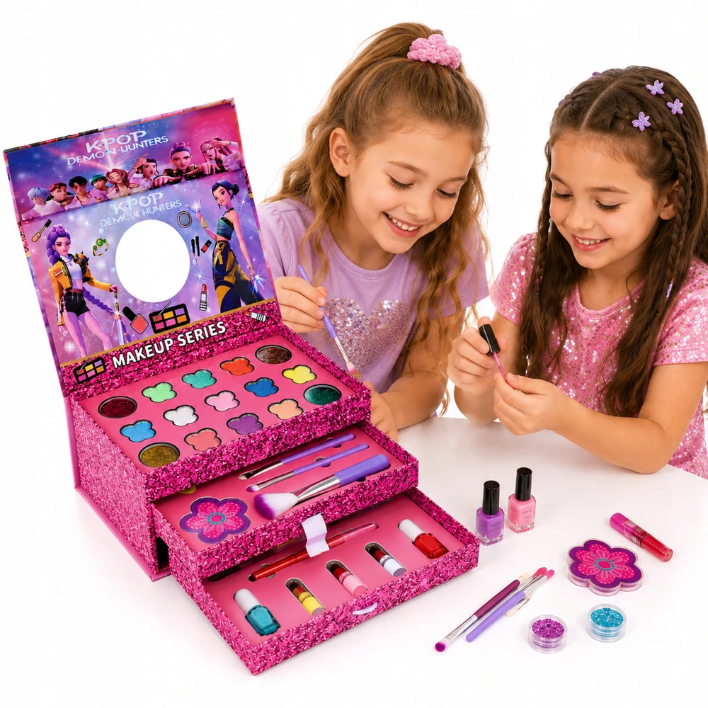 Drobiazgarnia Makiažo rinkinys vaikams XXL Case Cosmetics KPOP Glitter Gift