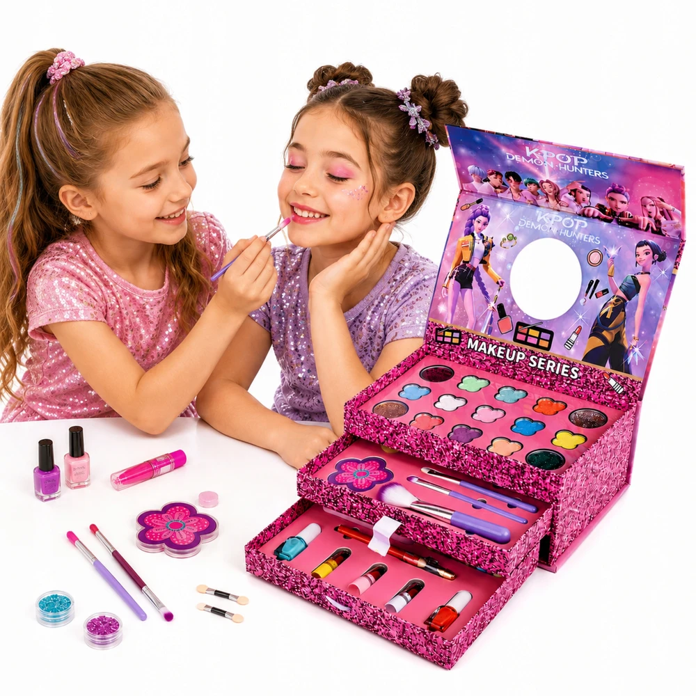 Drobiazgarnia Makiažo rinkinys vaikams XXL Case Cosmetics KPOP Glitter Gift