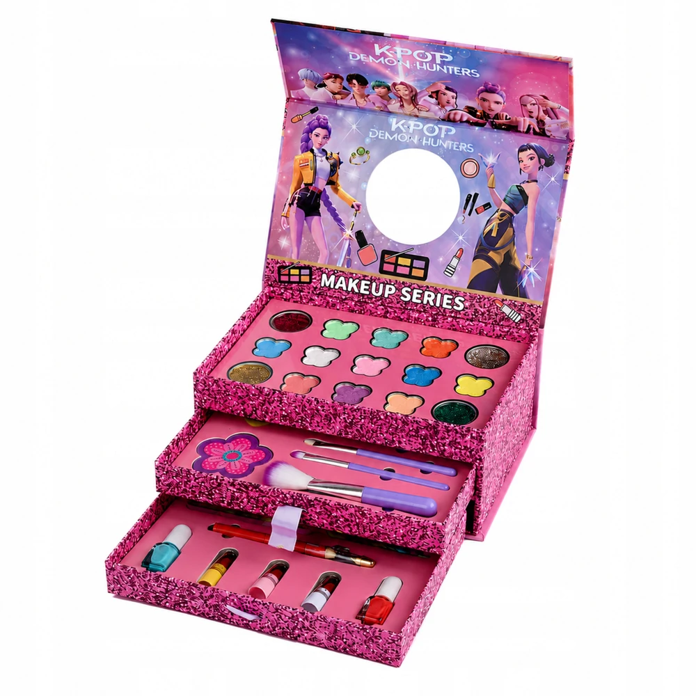 Drobiazgarnia Makiažo rinkinys vaikams XXL Case Cosmetics KPOP Glitter Gift