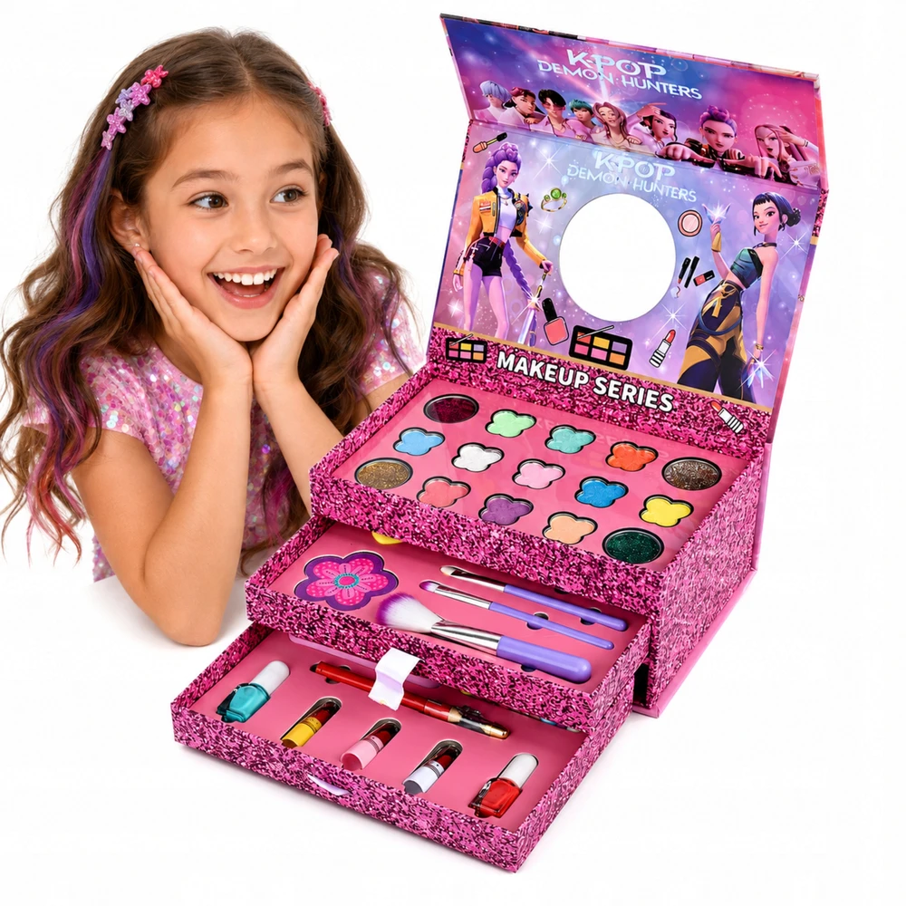 Drobiazgarnia Makiažo rinkinys vaikams XXL Case Cosmetics KPOP Glitter Gift