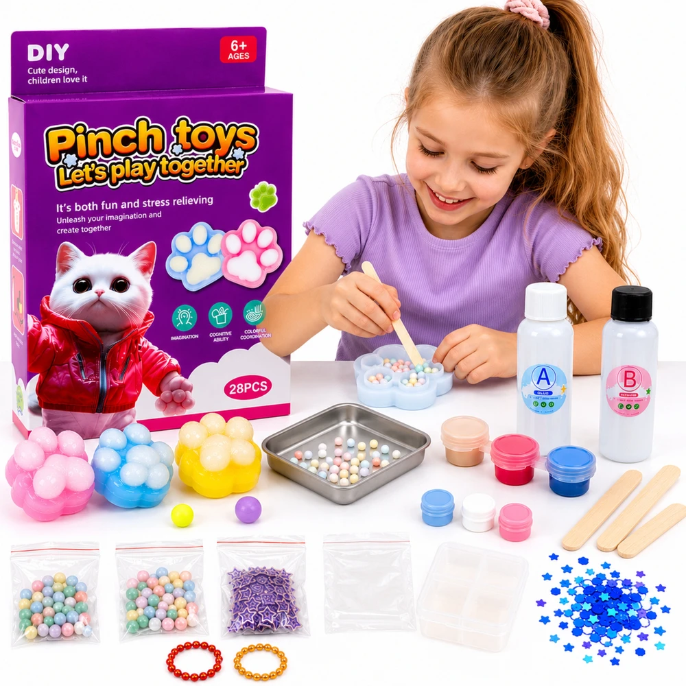 Drobiazgarnia „Squishy Paws“ „pasidaryk pats“ kūrybinės sensorinės dovanos rinkinys