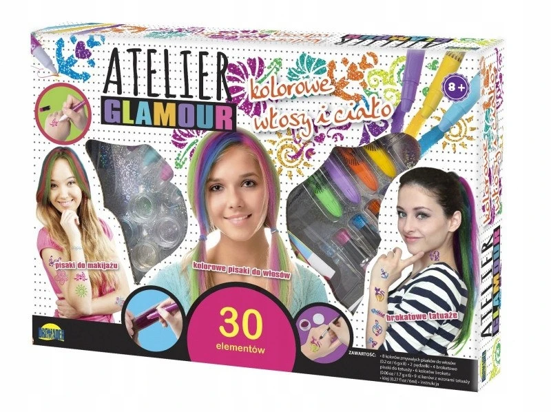 Dromader Kūrybinis rinkinys spalvoti plaukai Atelier Glamour, vaikams, 1 vnt.