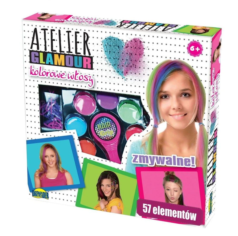 Dromader Kūrybinis rinkinys spalvoti plaukai Atelier Glamour, vaikams, 1 vnt.
