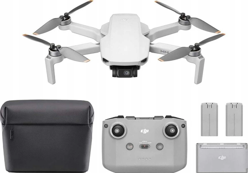 Dronas  DJI Mini 4K Fly More Combo su DJI  RC-N1C valdymo pultu