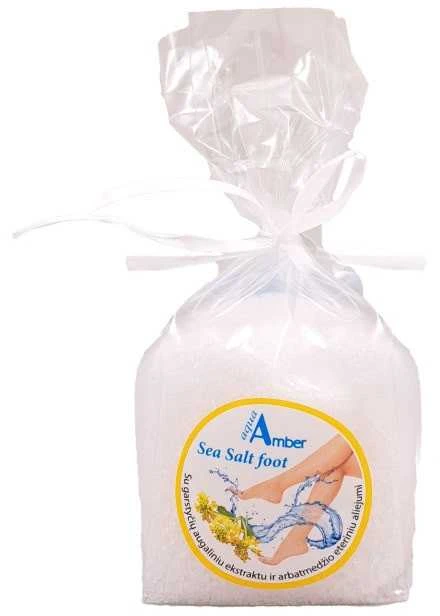 Druska kojų vonelėms Aqua Amber su garstyčių augaliniu ekstraktu ir arbatmedžio eteriniu aliejumi 300g