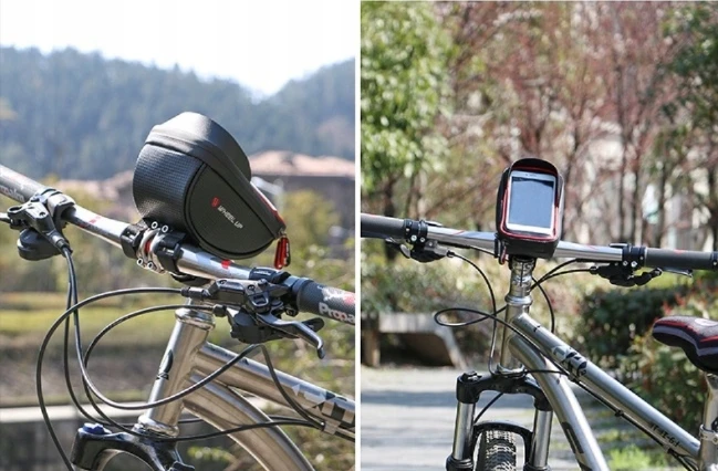 DSJ YaleBike dviračio vairo krepšys vandeniui atsparus dėklas su telefono dangteliu