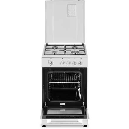 Simfer | Viryklė | 4401SGRBB | Kaitvietės tipas Dujinė | Orkaitės tipas Dujinė | Baltas | Plotis 50 cm | Gylis 55 cm | Energijos efektyvumo klasė A+ | 49 L