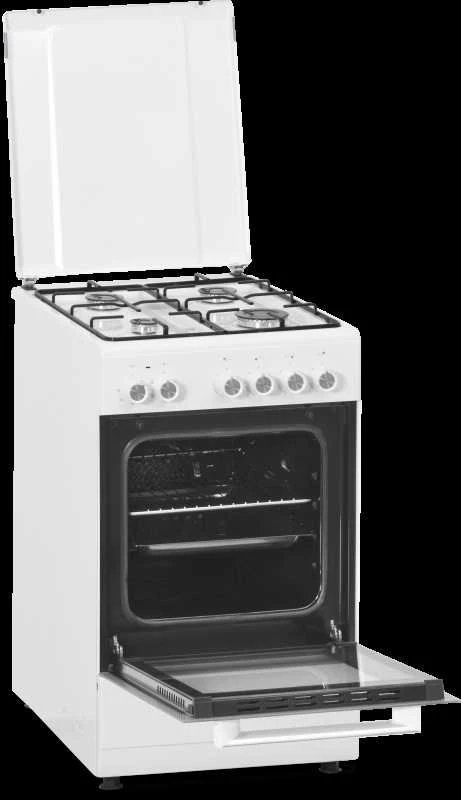 Simfer | Viryklė | 5405SERBB | Kaitlentės tipas Dujinis | Orkaitės tipas Elektrinis | Baltas | Plotis 50 cm | Elektroninis uždegimas | Gylis 60 cm | 43 L