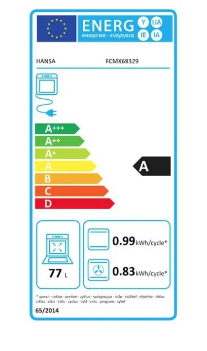 Dujinė viryklė su elektrine orkaite Hansa FCMX69329