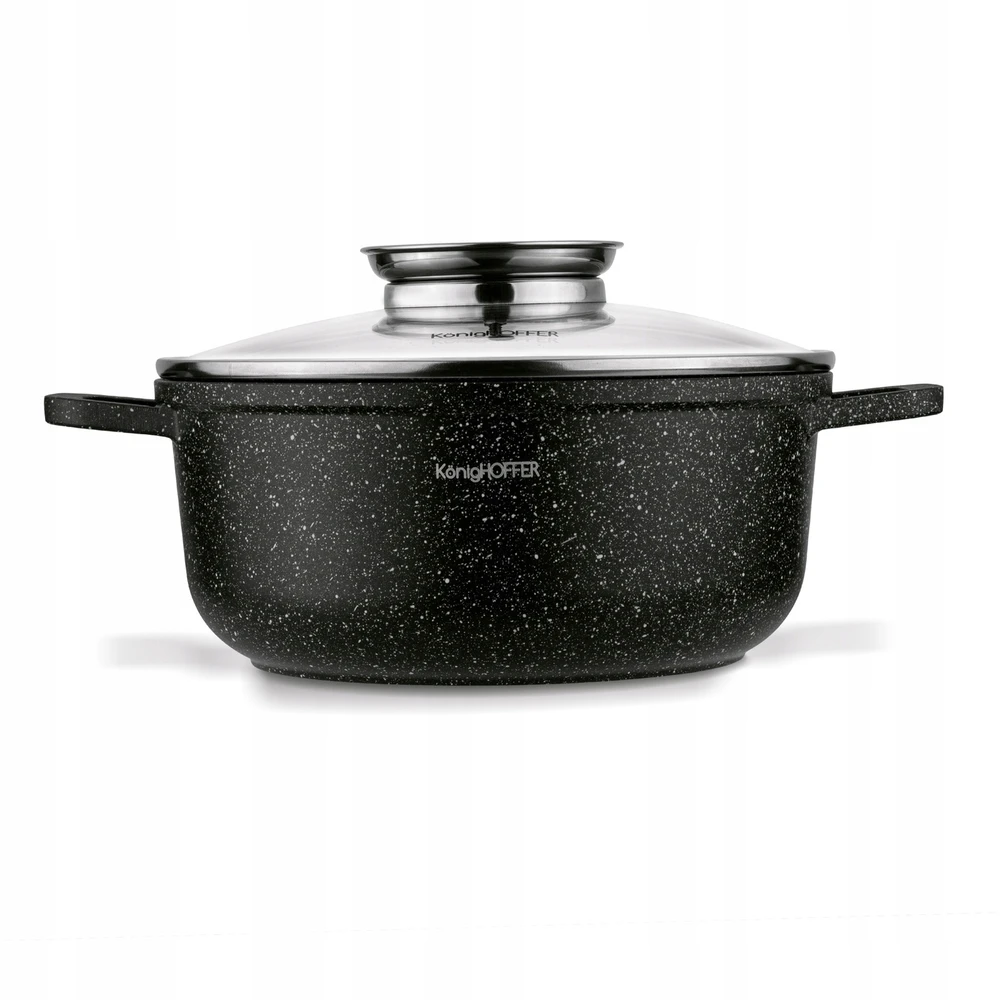 DUJŲ INDUKCINIS PUODAS ORKAITEI Mažas Konighoffer Pollo Juodas 2,3l 20cm