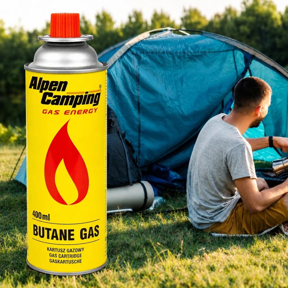Alpen Camping Dujų balionėlis su vožtuvu, 227g