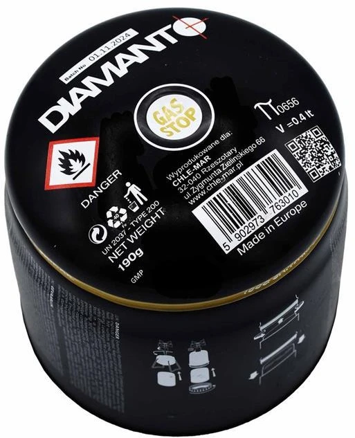 DUJŲ PROPANO-BUTANO DUJŲ KASETĖ DIAMANTO 190 g PROPANO DUJŲ BUTANO 190 KASETĖ