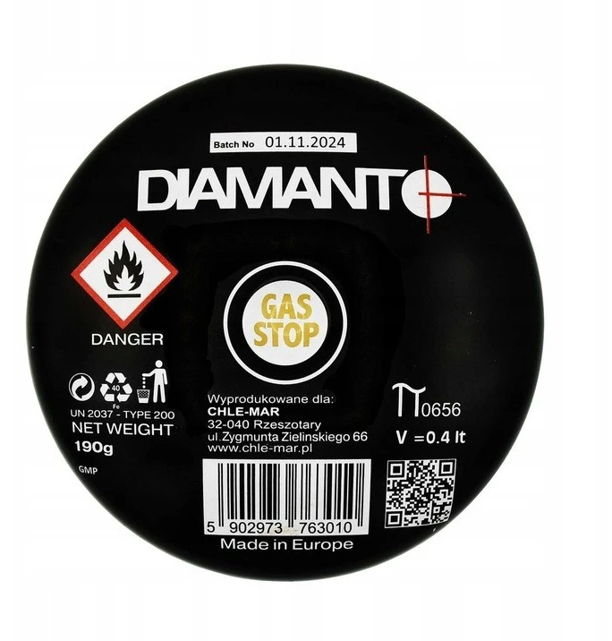 DUJŲ PROPANO-BUTANO DUJŲ KASETĖ DIAMANTO 190 g PROPANO DUJŲ BUTANO 190 KASETĖ