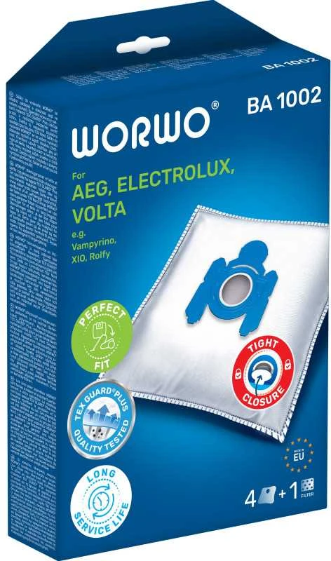 Dulkių siurblių maišeliai WORWO BA1002 TEX GUARD Plus