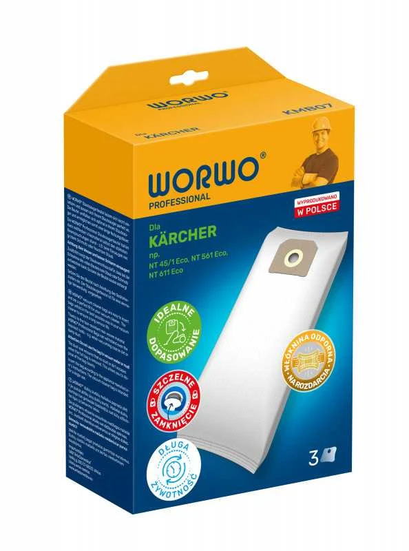 Dulkių siurblių maišeliai WORWO Karcher 6904208 / KMB07