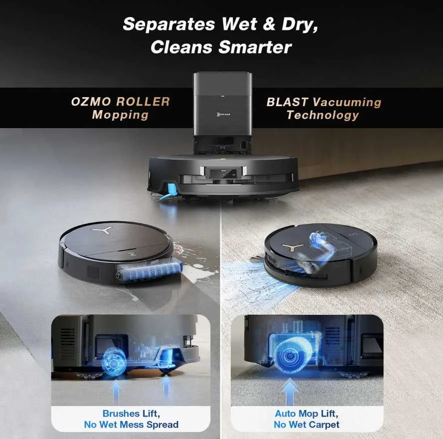 Dulkių siurblys - robotas Ecovacs Deebot X9 Pro OMNI, Juodos spalvos