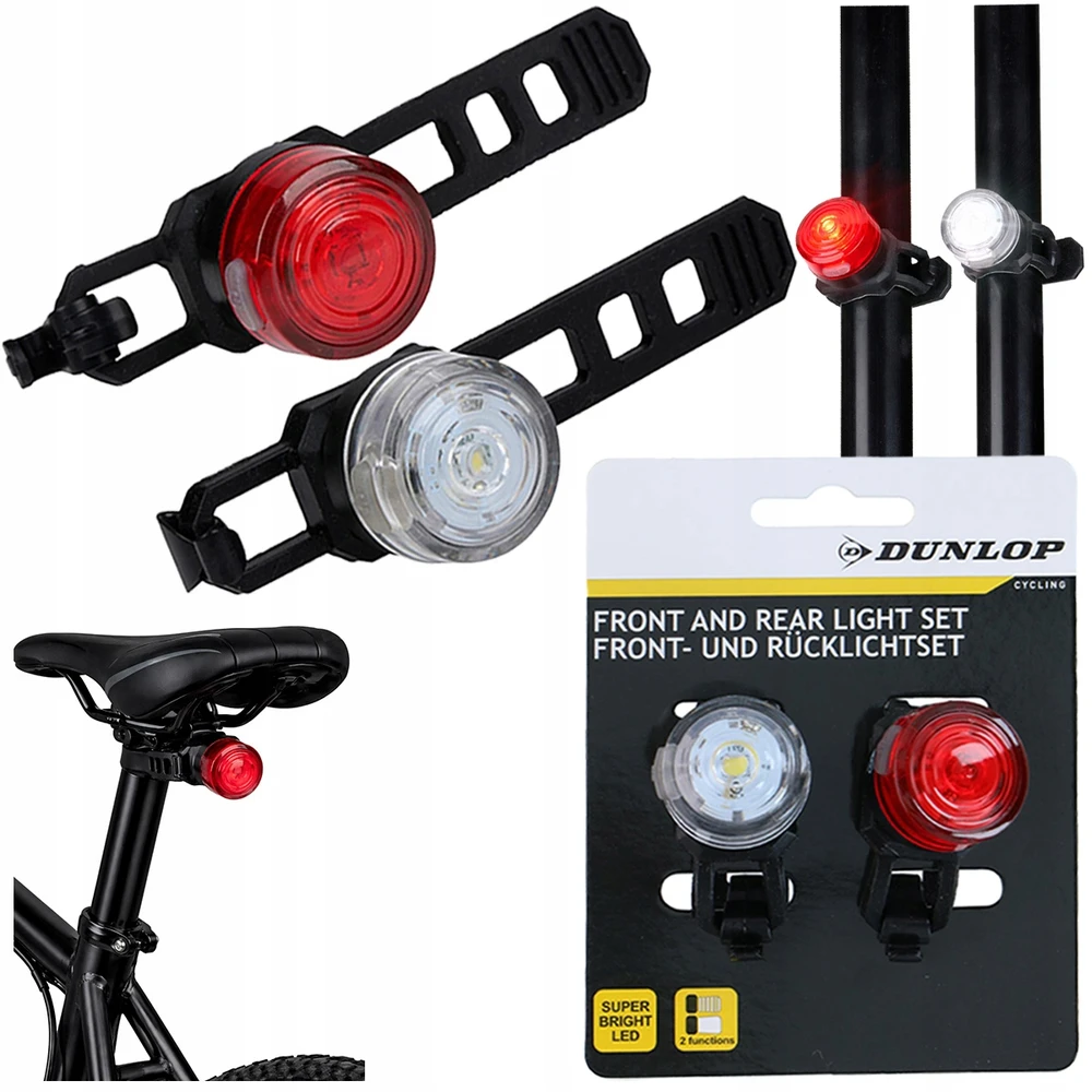 Silikoniniai LED dviračių žibintai Dunlop
