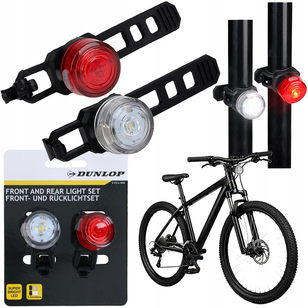 Silikoniniai LED dviračių žibintai Dunlop