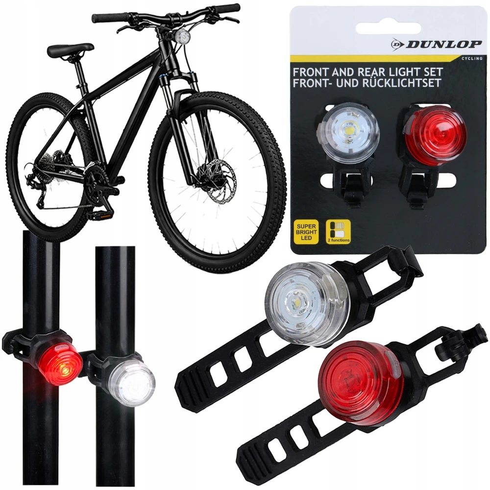 Silikoniniai LED dviračių žibintai Dunlop