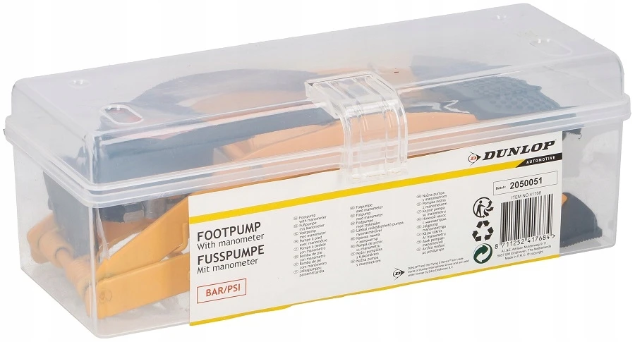 Autopompa Dunlop su vožos slėgio matuokliu