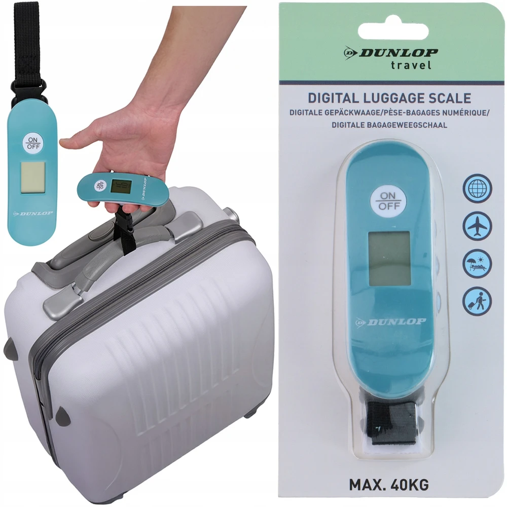Dunlop Kompaktiškos KELIONĖS BAGAŽO SVARSTYKLĖS 40KG LCD AIRPORT Electronic Digital